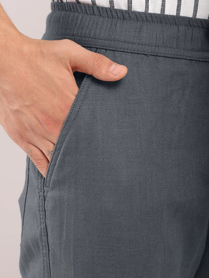 Desert Dark Grey Linen Cargo