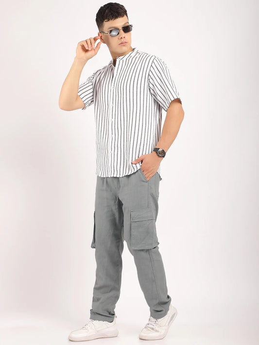 Desert Grey Linen Cargo