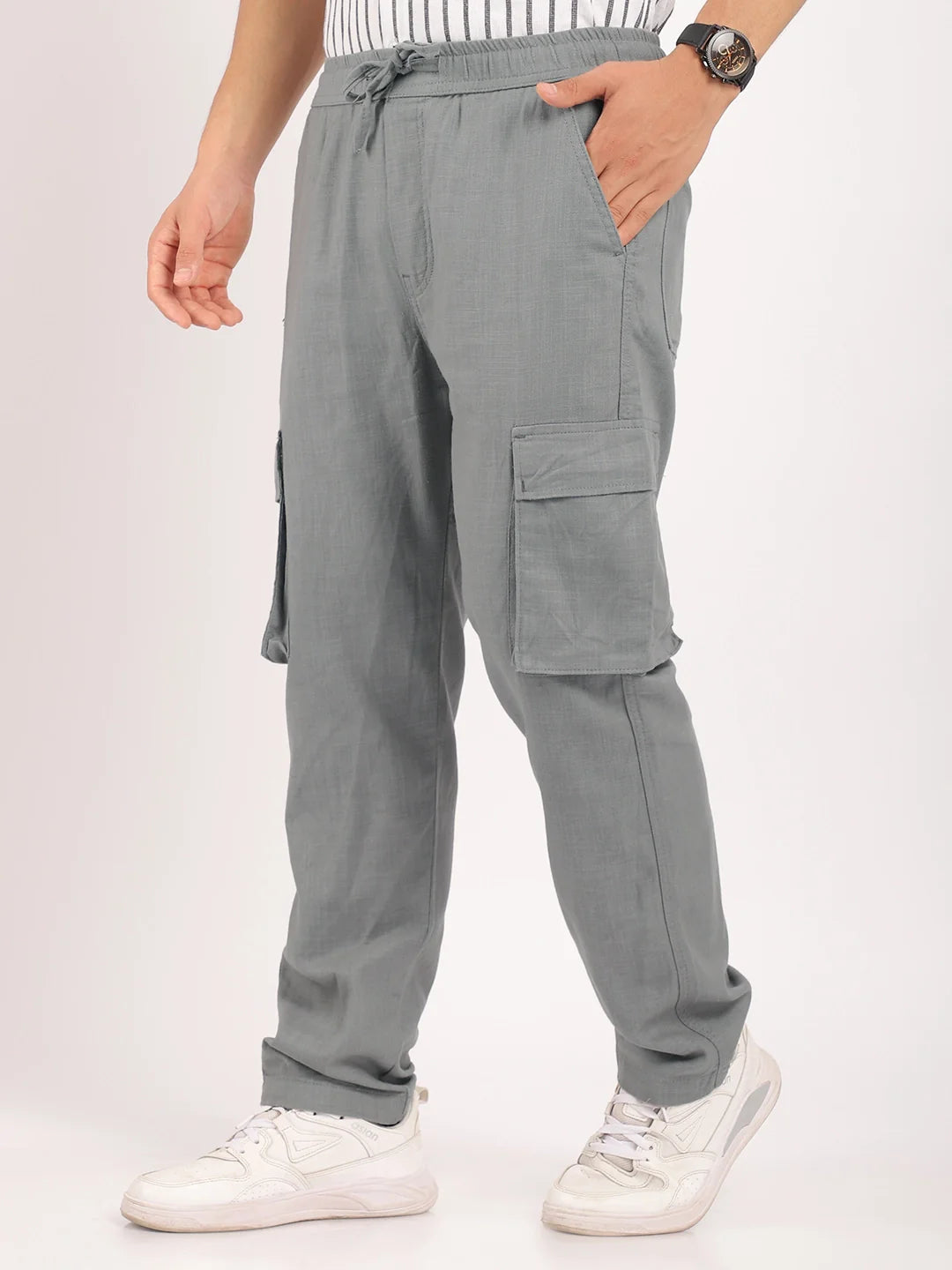 Desert Grey Linen Cargo