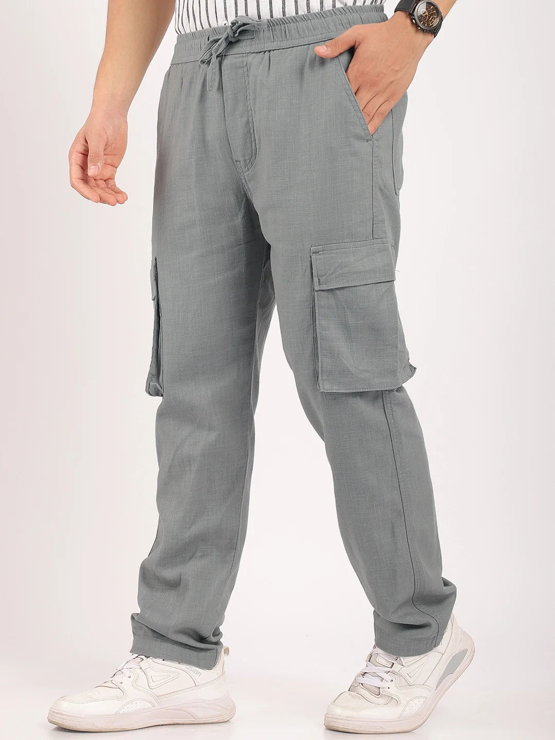 Desert Grey Linen Cargo