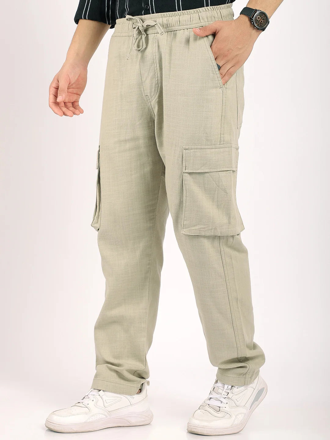 Desert Light Olive Linen Cargo