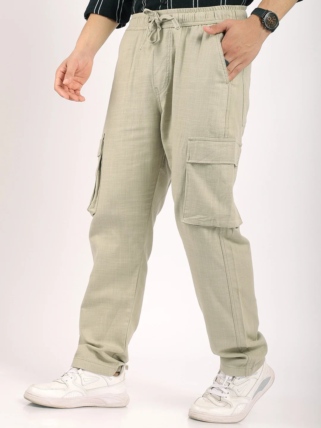 Desert Light Olive Linen Cargo