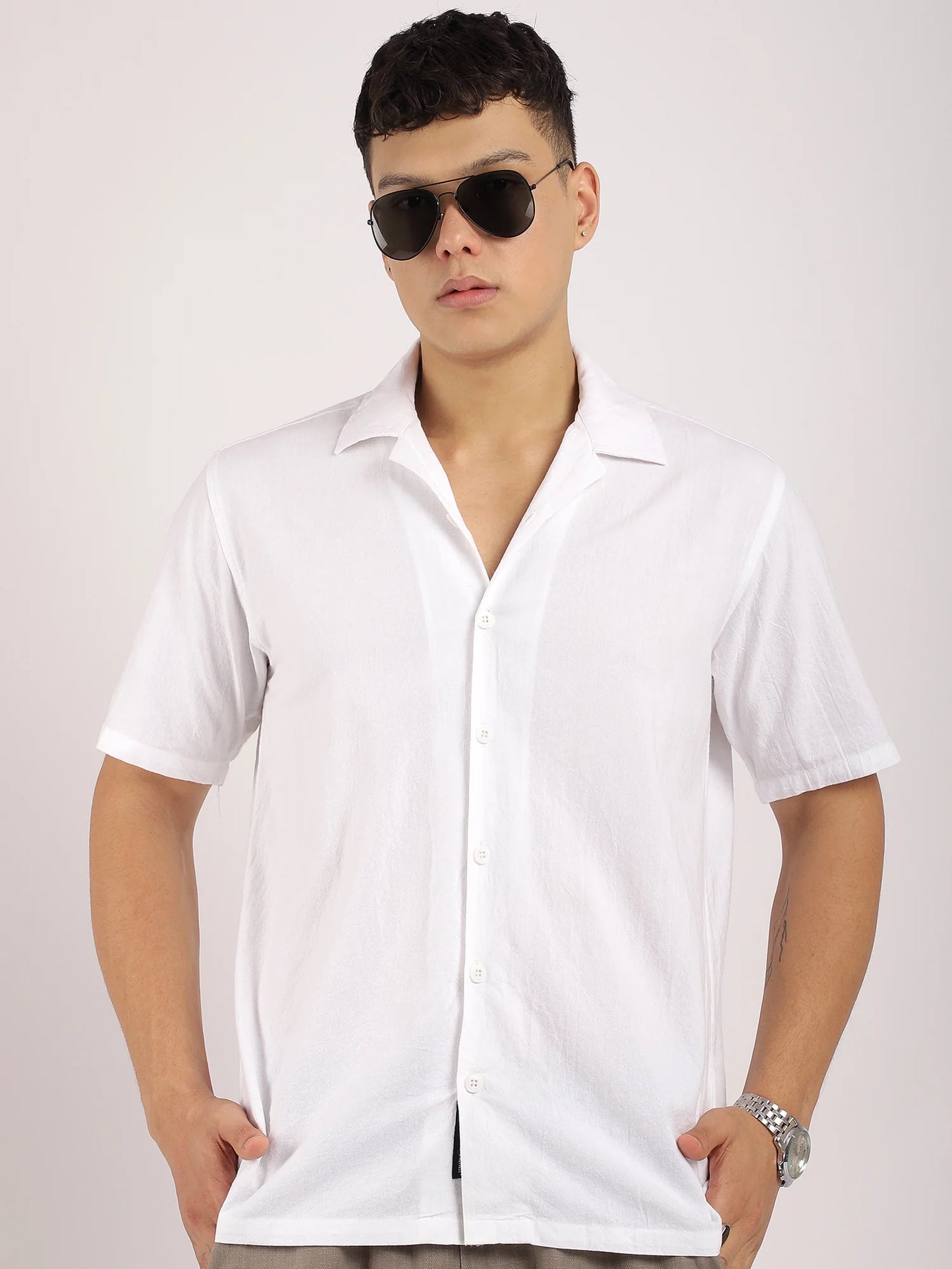 Cereal Killer White Half Sleeve Plain Shirt
