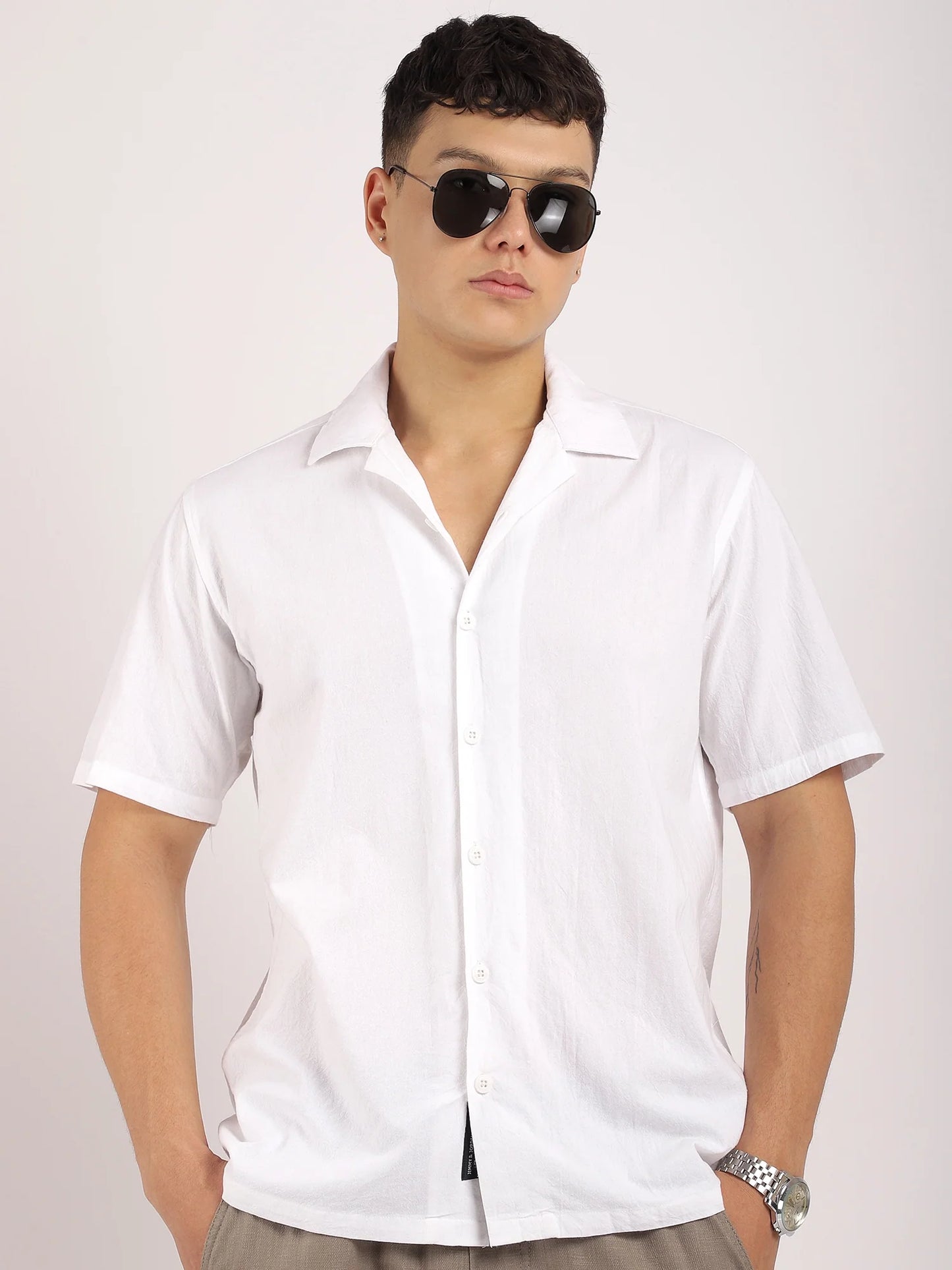 Cereal Killer White Half Sleeve Plain Shirt