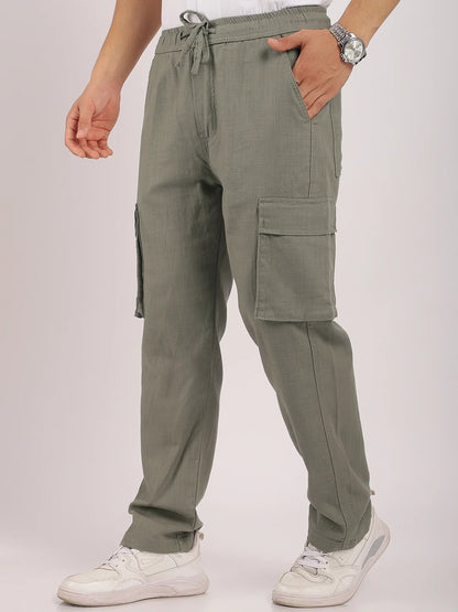 Desert Light Steel Grey Linen Cargo