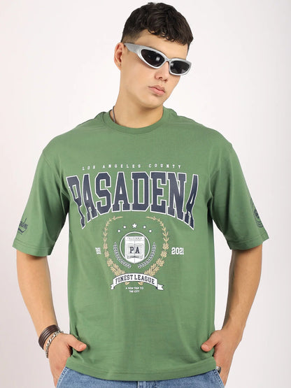 Hot Mess Forest Green Oversized Tee