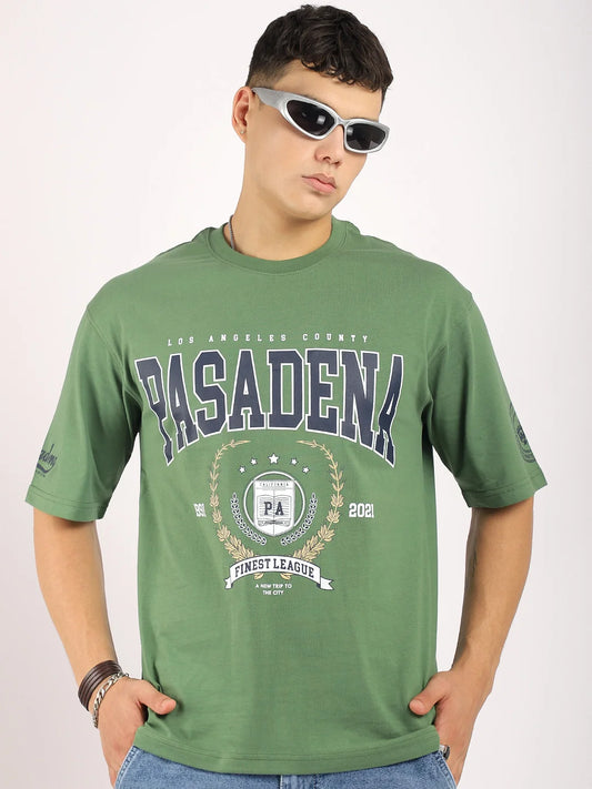 Hot Mess Forest Green Oversized Tee