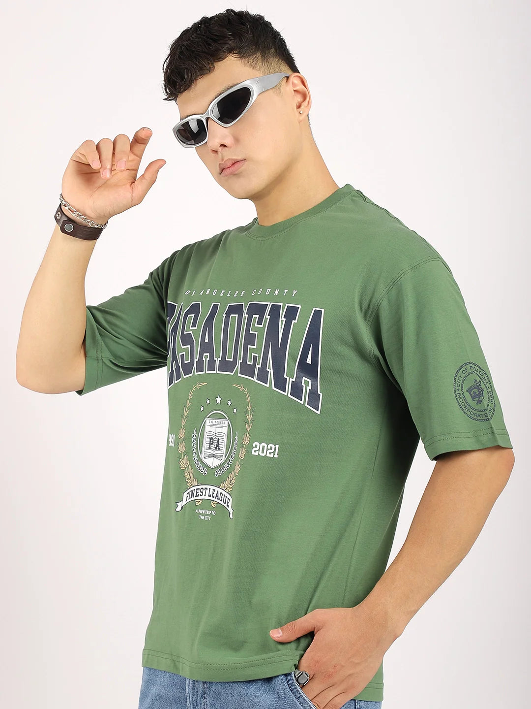 Hot Mess Forest Green Oversized Tee