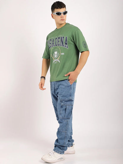 Hot Mess Forest Green Oversized Tee