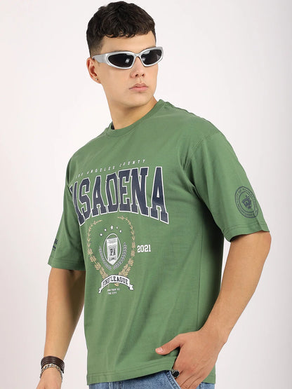 Hot Mess Forest Green Oversized Tee