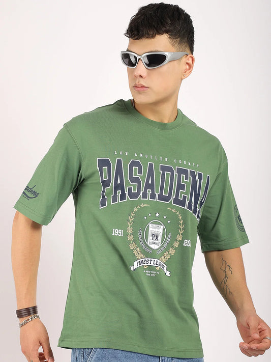 Hot Mess Forest Green Oversized Tee