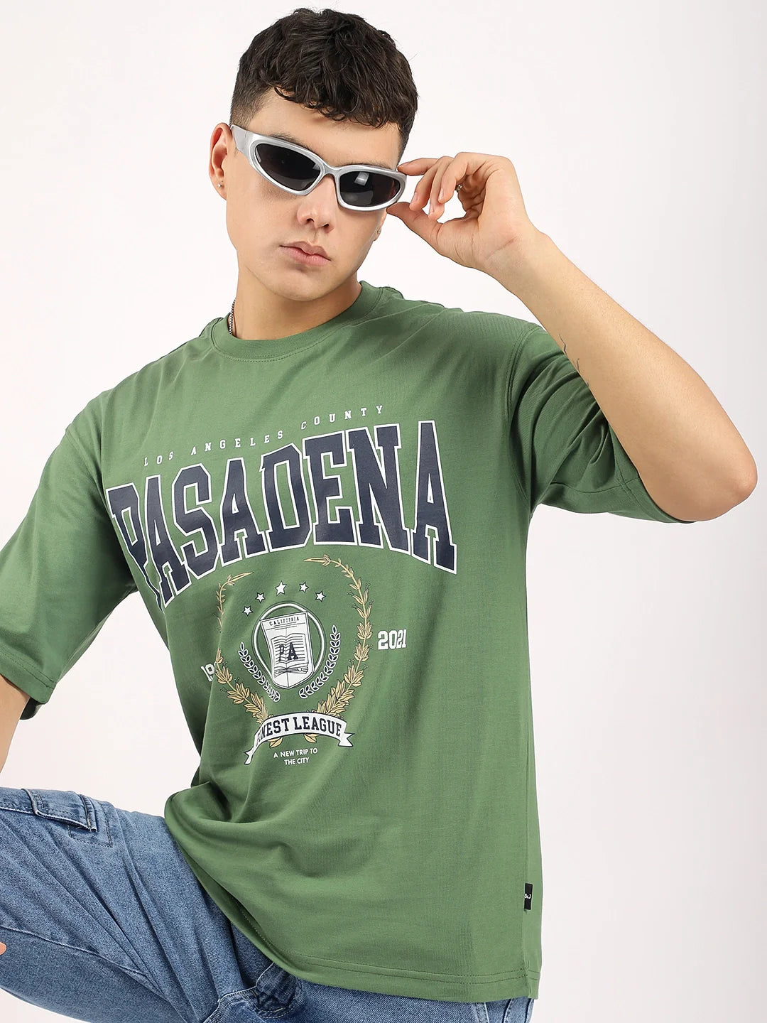 Hot Mess Forest Green Oversized Tee
