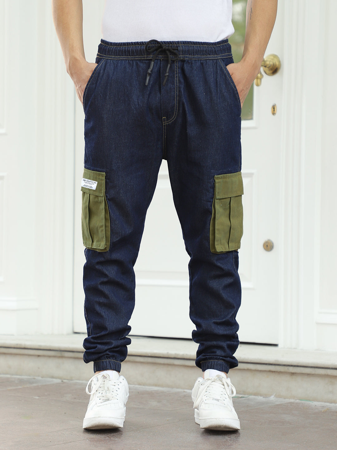 Fusion Blue Jogger Fit Denim Cargo