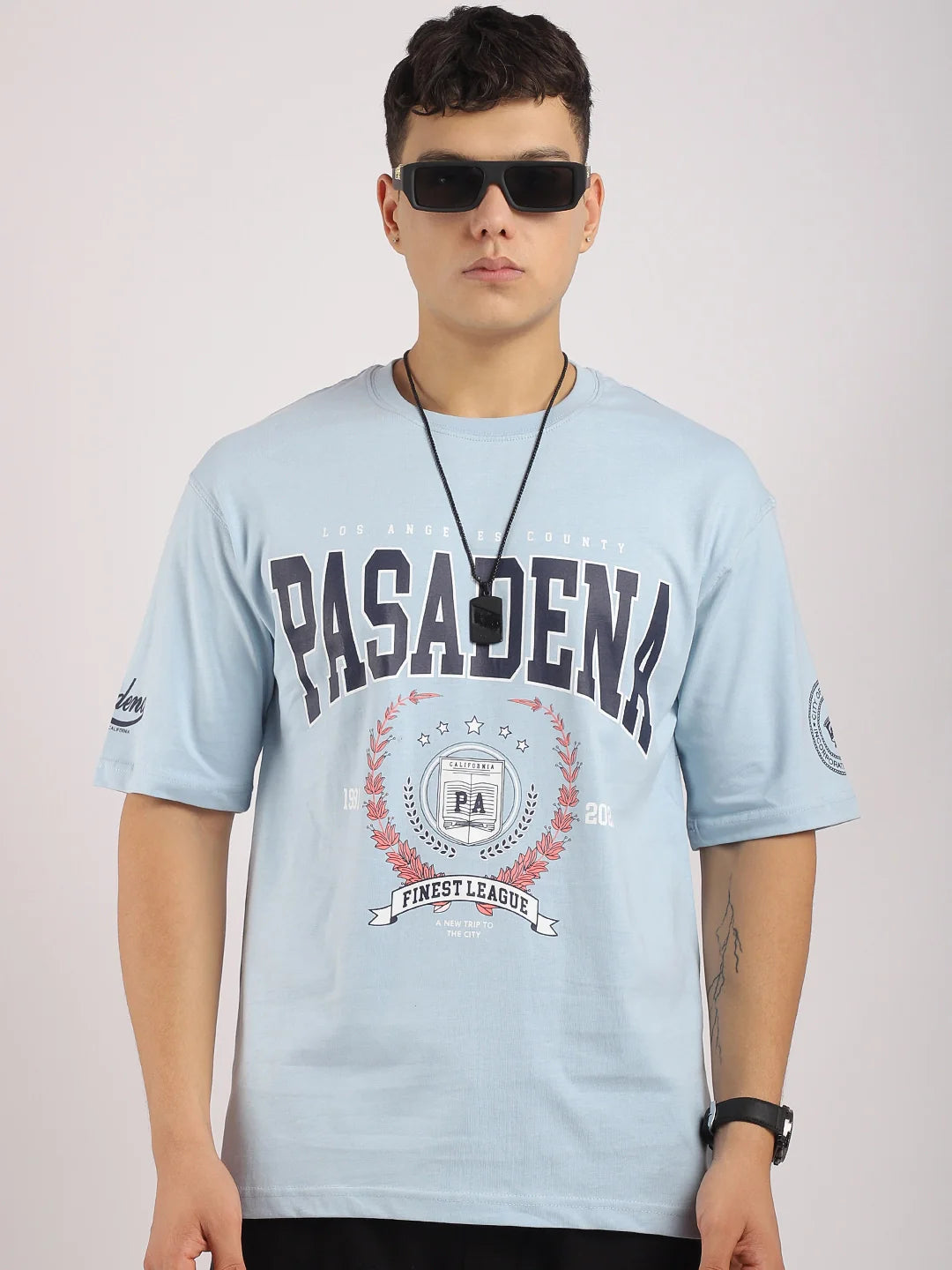 Hot Mess Sky Blue Oversized Tee