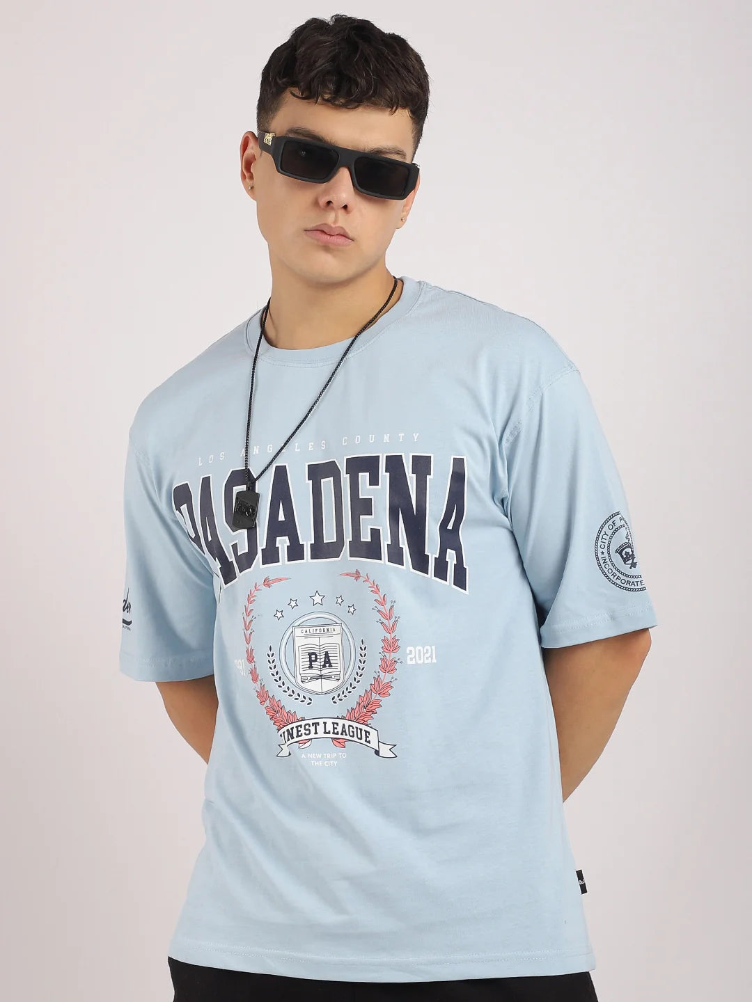 Hot Mess Sky Blue Oversized Tee