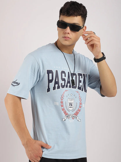 Hot Mess Sky Blue Oversized Tee