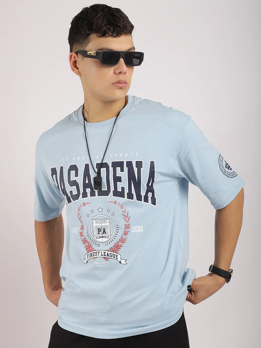 Hot Mess Sky Blue Oversized Tee