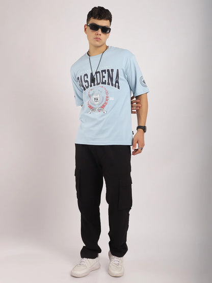 Hot Mess Sky Blue Oversized Tee