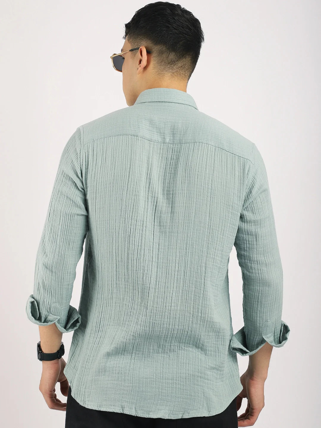 Vero Vibe Lucas Double Clothe Teal Green Shirt
