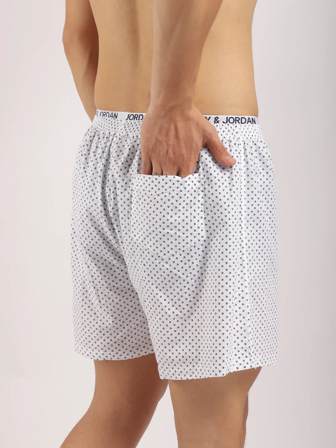 Ace Of Night White Print Boxer