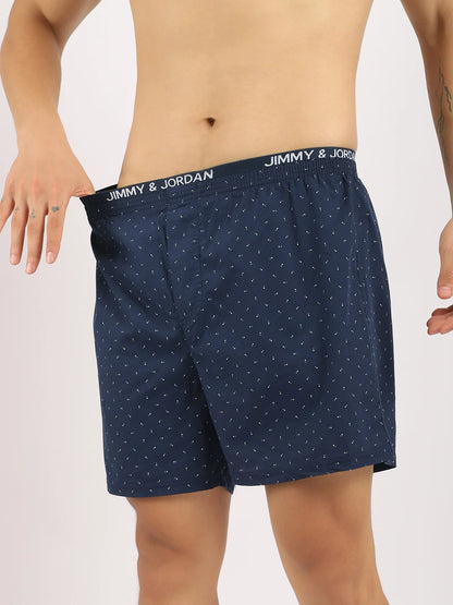 Midnight Dice Print Dark Blue Boxer