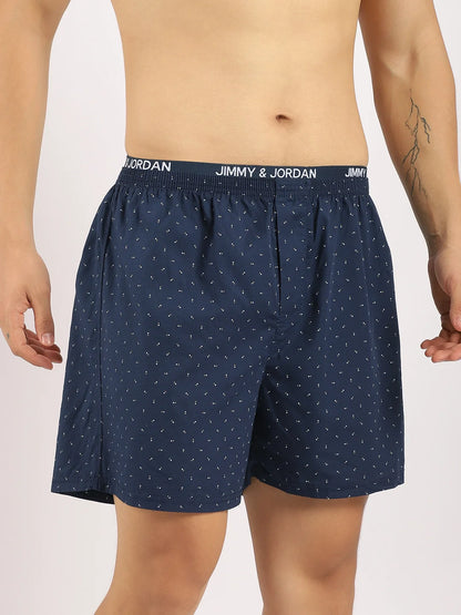 Midnight Dice Print Dark Blue Boxer
