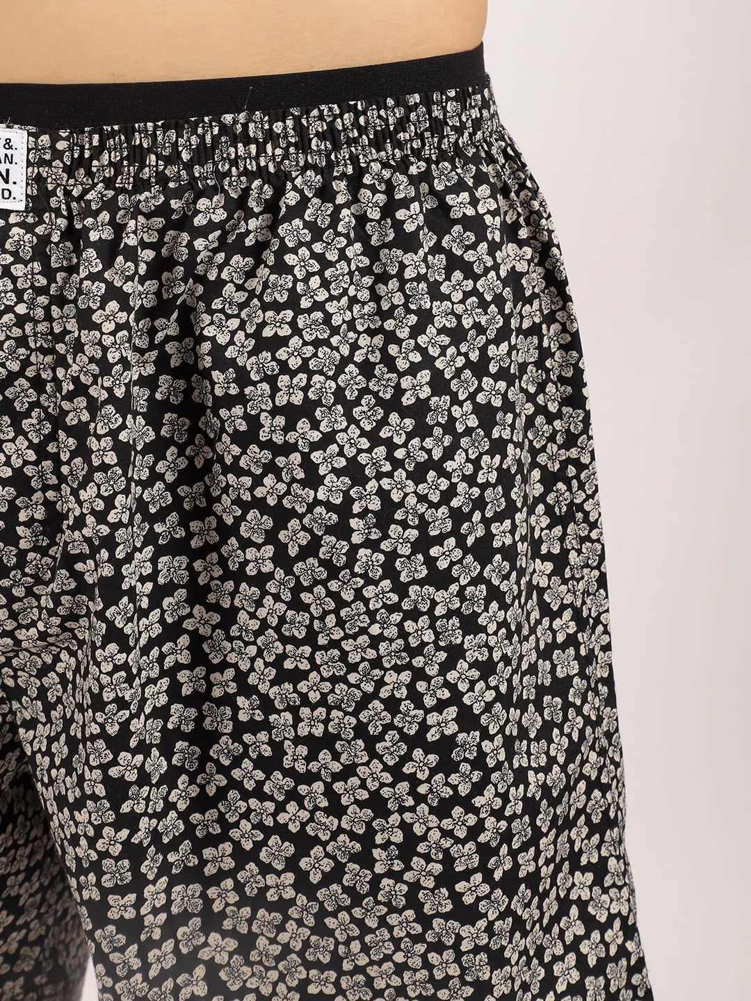Flower Black Print Boxer