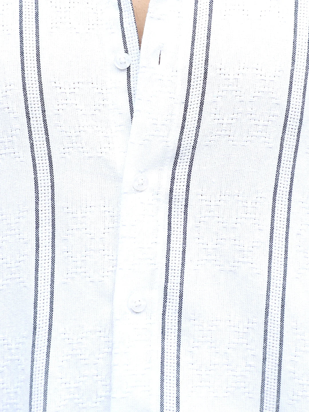 Luca Linen White Stripe Shirt