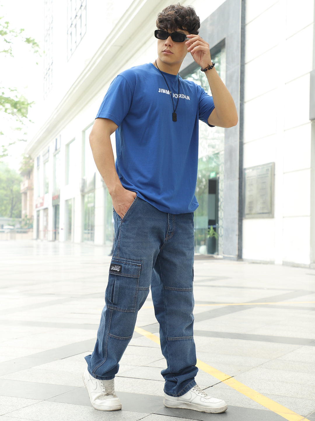 Twilight Fade Dark Blue Denim Cargo