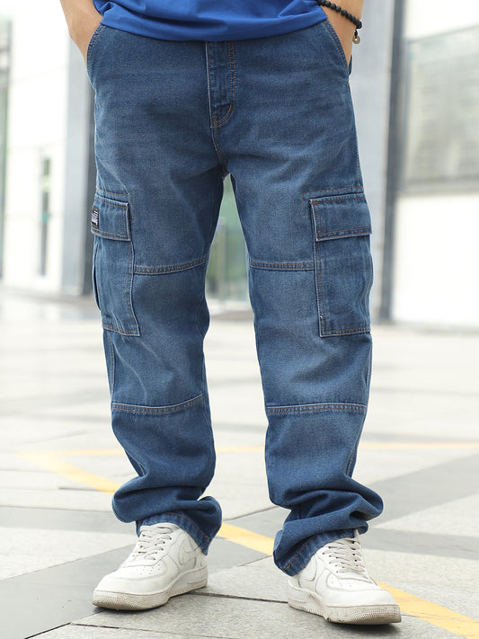 Twilight Fade Dark Blue Denim Cargo