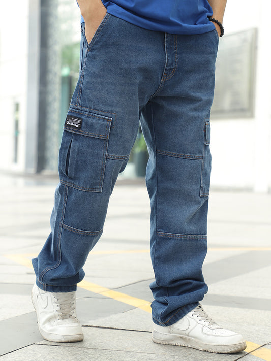 Twilight Fade Dark Blue Denim Cargo