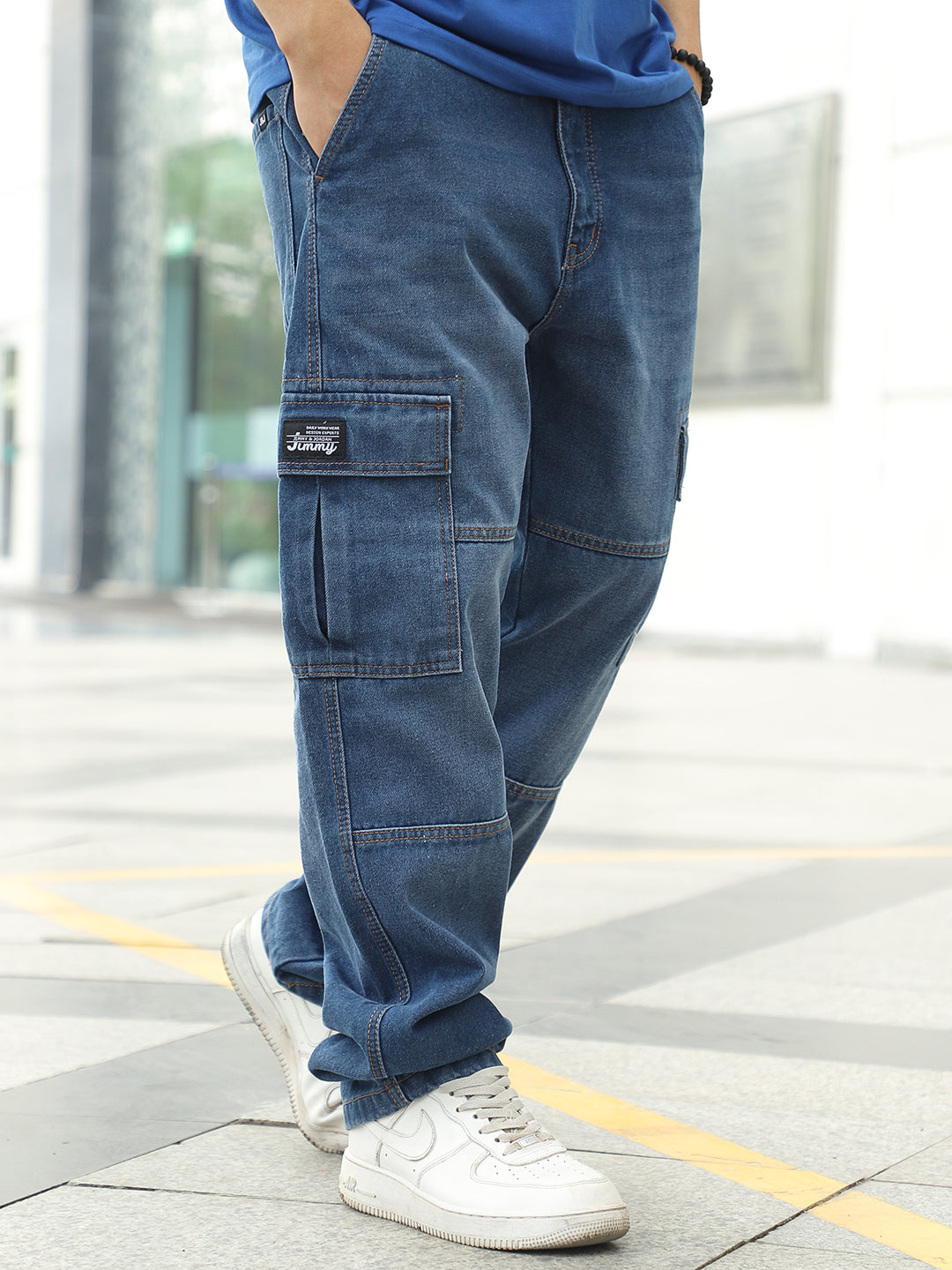Twilight Fade Dark Blue Denim Cargo