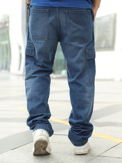 Twilight Fade Dark Blue Denim Cargo