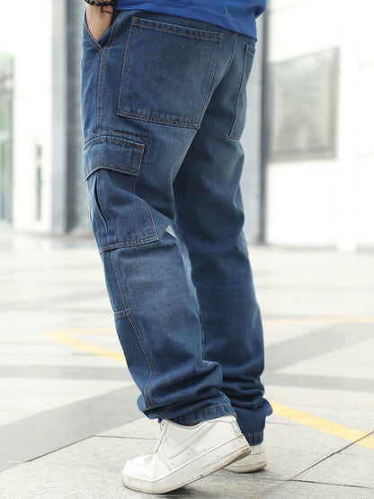 Twilight Fade Dark Blue Denim Cargo