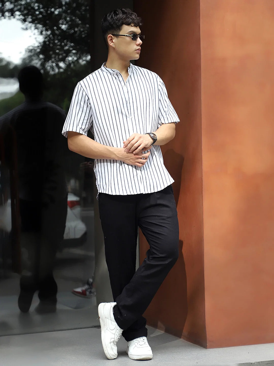 Basklin Black Cotton Trouser