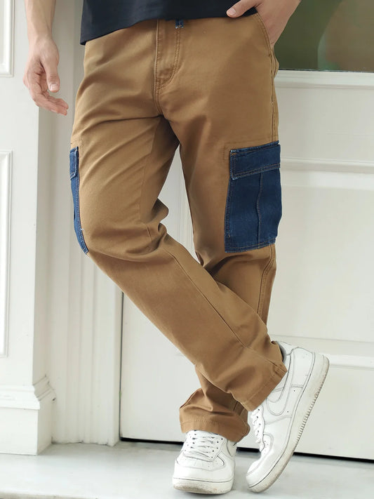 Toughcraft Caramel Brown Denim Cargo