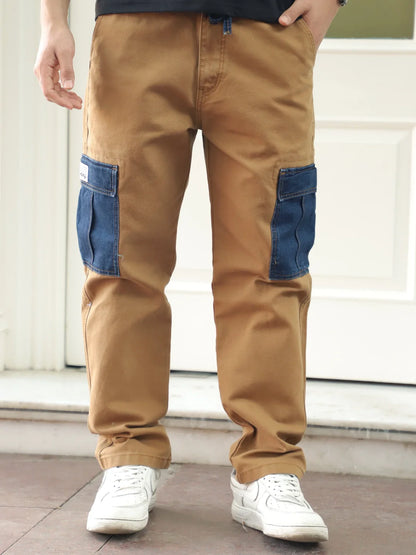 Toughcraft Caramel Brown Denim Cargo