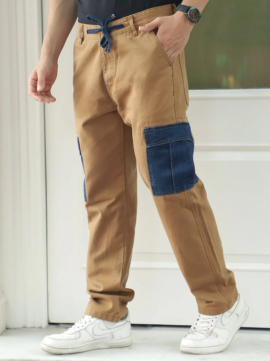 Toughcraft Caramel Brown Denim Cargo