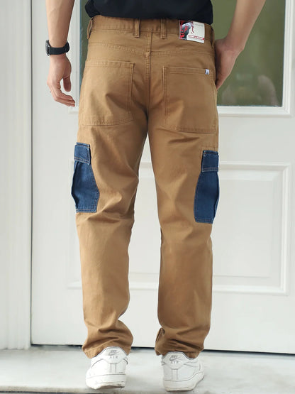Toughcraft Caramel Brown Denim Cargo