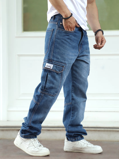 Nightline Cobalt  Blue Denim Cargo