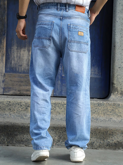 Darkforce Light Blue Baggy Fit Jeans