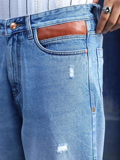 Darkforce Light Blue Baggy Fit Jeans
