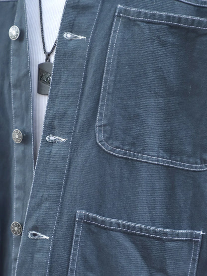 Bullet Fade Slate Grey Denim Shirt