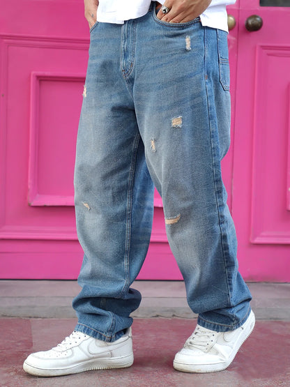 Darkforce Tint Blue Baggy Fit Jeans