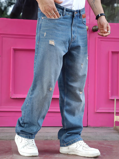 Darkforce Tint Blue Baggy Fit Jeans