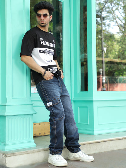 Adrenaline Rush Black Oversized T-Shirt