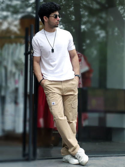 Regal Wears Beige Cotton Cargo