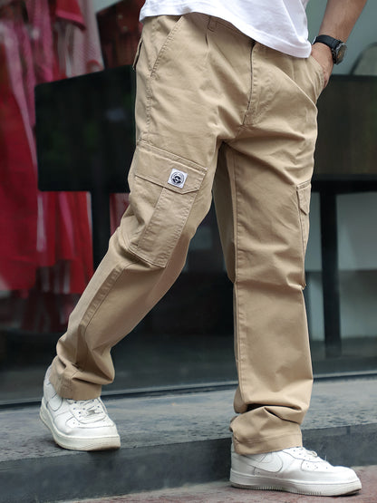 Regal Wears Beige Cotton Cargo