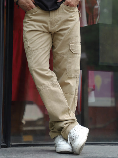 Harlow Hues Beige Cotton Cargo
